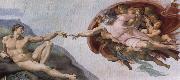 Michelangelo Buonarroti Creation of Adam oil painting on canvas